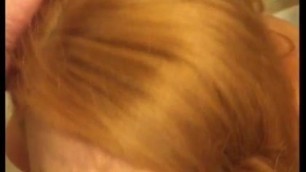 Very hot redhead given head