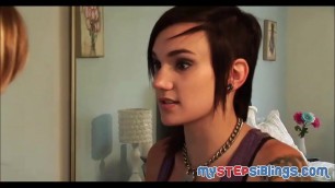Two Teen Sister Fight Then Fuck Each Other