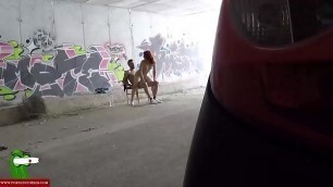 Fucking in a place between graffitis CRI126