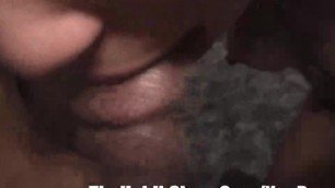 Petie 90lb Ebony Freak Fucks Masked Bandit
