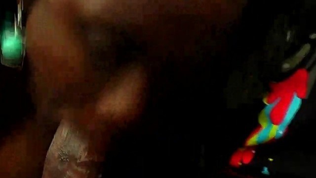 Ebony Wife Gives Blowjob Pleasure in Car
