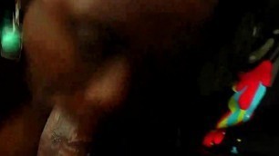 Ebony Wife Gives Blowjob Pleasure in Car