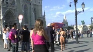 Hot Babe Alyssia Naked on Public Streets