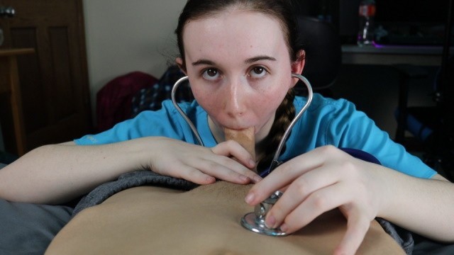 Girlfriend Cosplays as a Nurse.. gives "exam