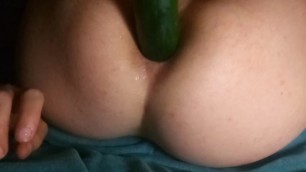 Anal Dilatation with 3 Cucumbers