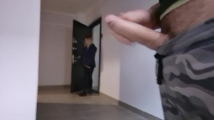 COUPLE FANTASY - the Guy took out his Big Dick and Showed it to his new Neighbor Girl