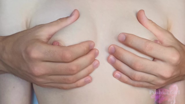 The most Pleasant Massage of Tits with Oil she is in Orgasm