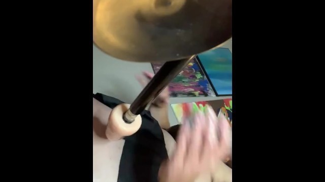 First Time doing Anal with Fuck Machine