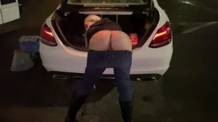 BBC and Big Booty Customer Break in new Benz in Public Parking Lot