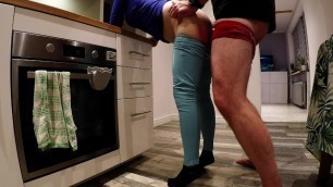 My Neighbor Gets a Squirt while he Fucks her in her Kitchen, has Beautiful Black Ankle Socks